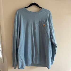Carhartt unisex blue longsleeve work shirt- men’s US L